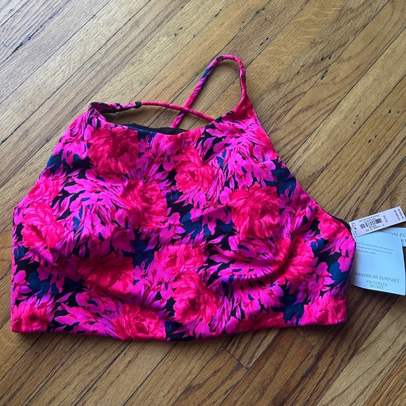 Victoria's Secret Pink/Purple Floral Medium Support Sports Bra - Picture 3 of 4